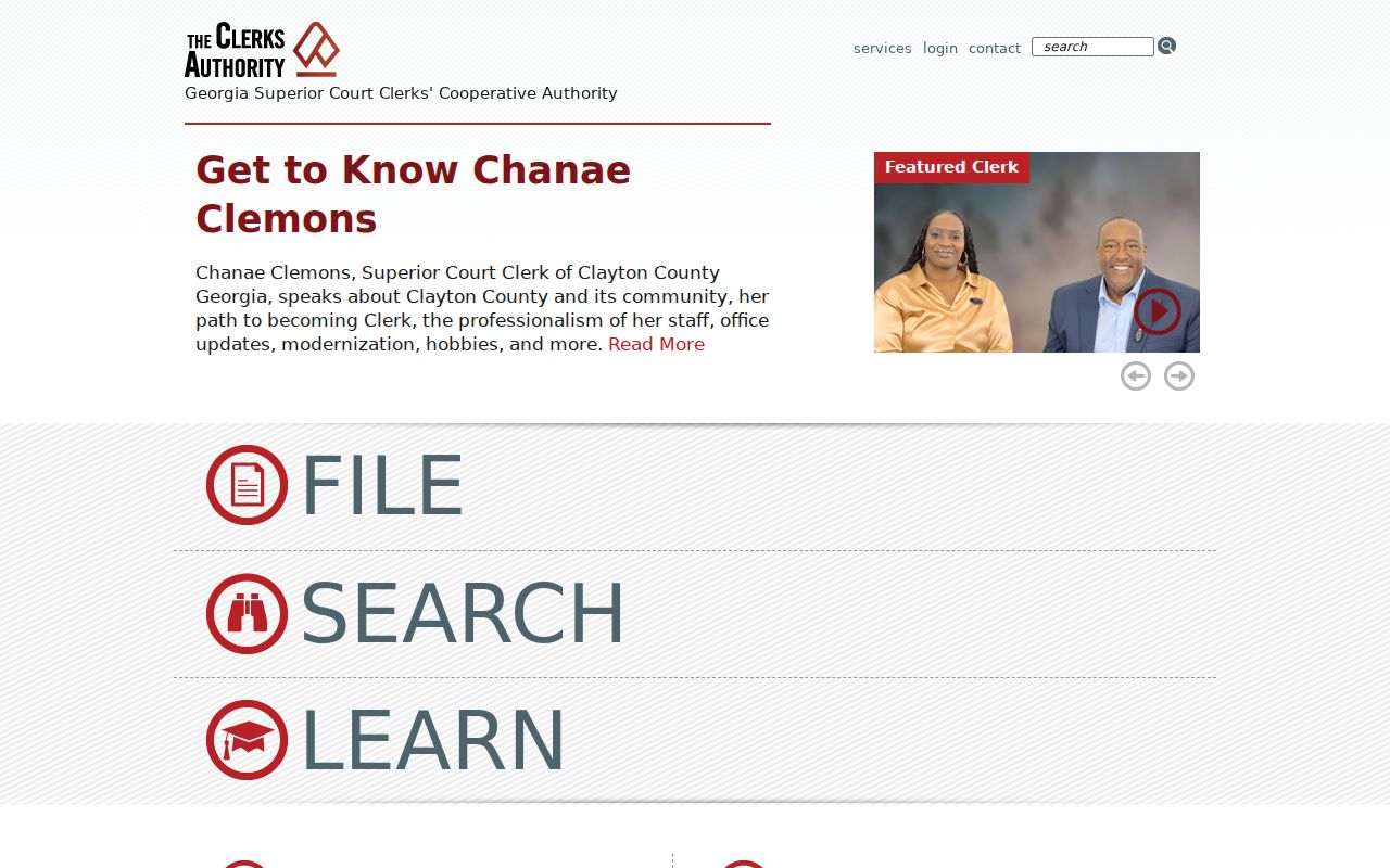 Georgia Superior Court Clerks Cooperative Authority website